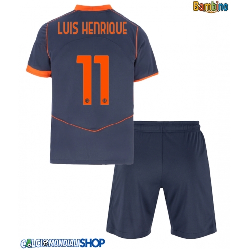 Maglie da calcio Inter Milan Luis Henrique #11 Terza Maglia Bambino 2025-26 Manica Corta + Pantaloni corti)